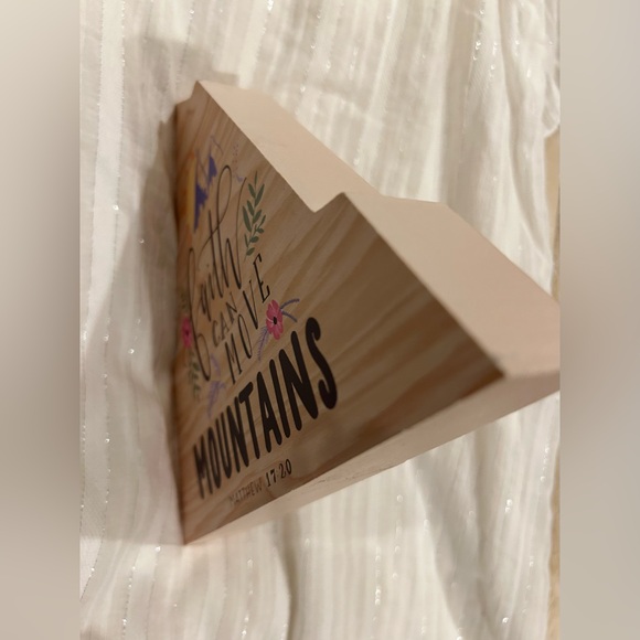 COPY - Faith can move mountains shelf sitter block. - Picture 2 of 2